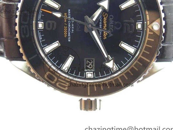 0129 Planet Ocean 39.5mm Black Ceramic Bezel SS VSF 1:1 Best Edition Black Dial on Black Gummy Strap A QuickDry 7889
